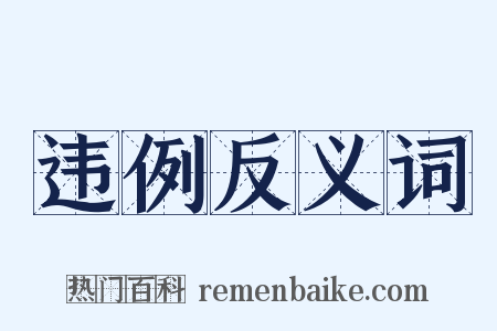 违例反义词是什么意思的图片